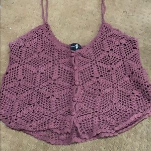 Knitted cropped tank